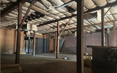 The inside of the old Crow building in Cornelia is vast, and perhaps perfect for a wine tasting room that is currently planned for the building. (Hannah Caudell/Staff)