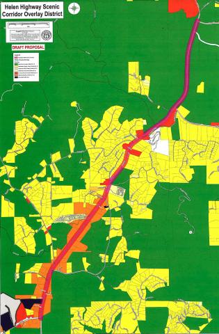 This map shows commercial development in unincorporated White County along Helen Highway. SUBMITTED