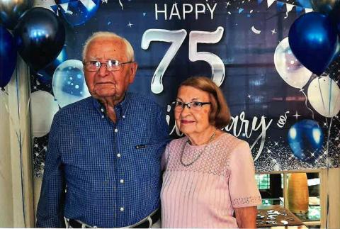 Cleveland residents Walstein and Vivian Jordan, aged 95 and 91, will celebrate their 75th wedding anniversary on Thursday, Aug. 20. This photo was submitted by the couple's daughter-in-law Alice Jordan. Happy Anniversary!