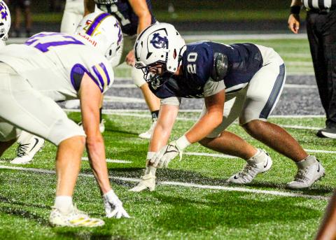 Warrior defensive lineman Jack Johnson made one of the biggest plays of the game in overtime, causing a fumble that set up the game-winning touchdown.