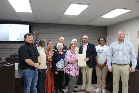 The Cleveland City Council stands with retired educators in the community as they proclaim November 1, 2026 to be Retired Educator’s Day. MAE SULLENS/WCN