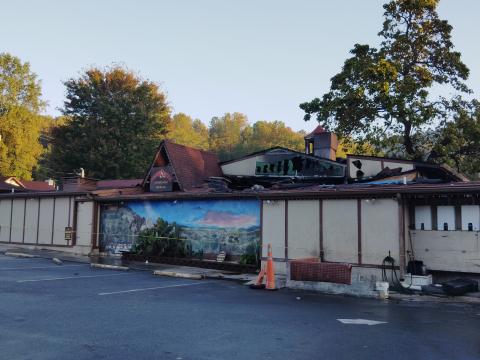 Cowboys and Angels, one of Helen's most crowd-pleasing restaurants, was damaged by fire on Oct. 15. DENISE ETHERIDGE/WCN