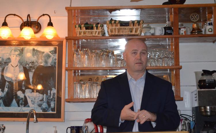 Brad Hicks spoke to the Helen Rotary Club back in June 2019. (File photo)
