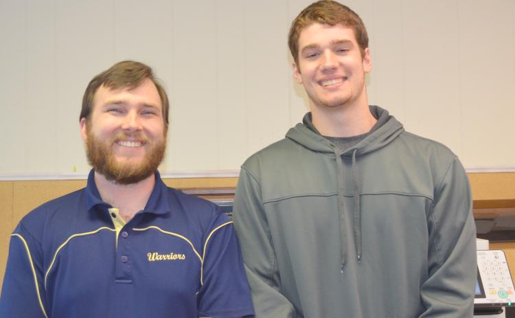 White County High School STAR Student Clay Bolton (right) selected Kalin Kennedy as STAR Teacher. (Photo/Stephanie Hill)