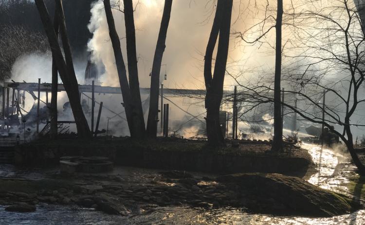 A house on Carrie Cox Drive in Helen was destroyed in a fire on Sunday, March 8.