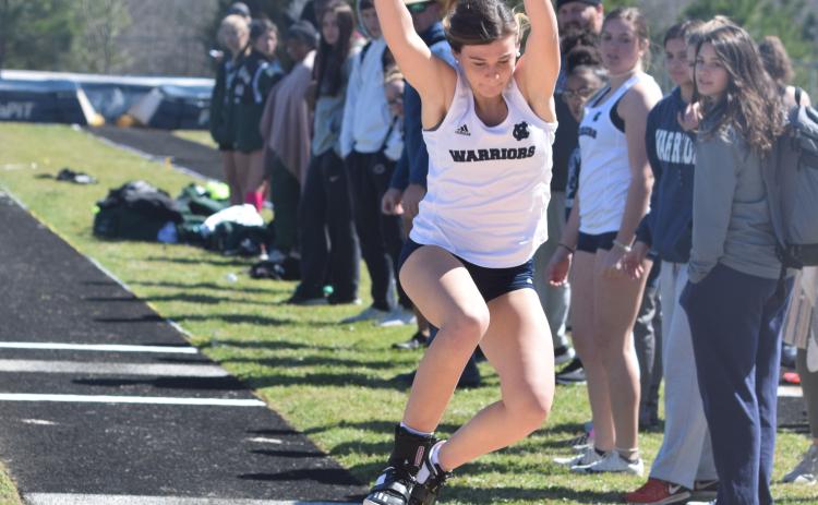 Ellie Gearing won the triple jump event. (Photo/Mark Turner)