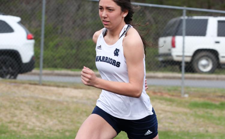 Kylie Johnson won a pair of individual events in the opening meet of the season.  (Photo/Staci Sulhoff)