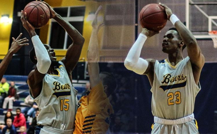 Truett McConnell's Enocka Franky, left,  was named to the All-AAC second team, while Marlon Allen was named to All-Freshmen team. (Photos/TMU Athletics)