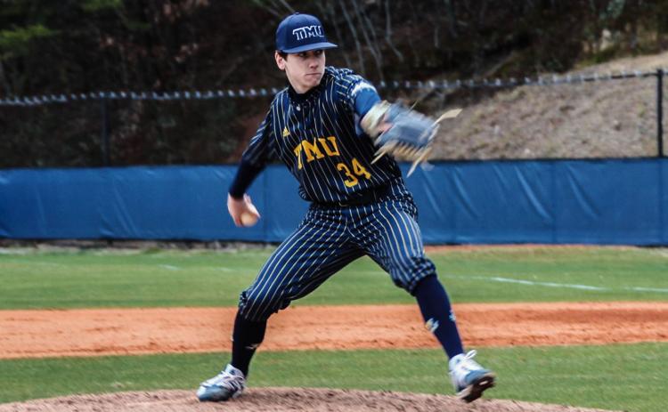 Carson Brown earned the win in the series opener.  (Photo/TMU Athletics)