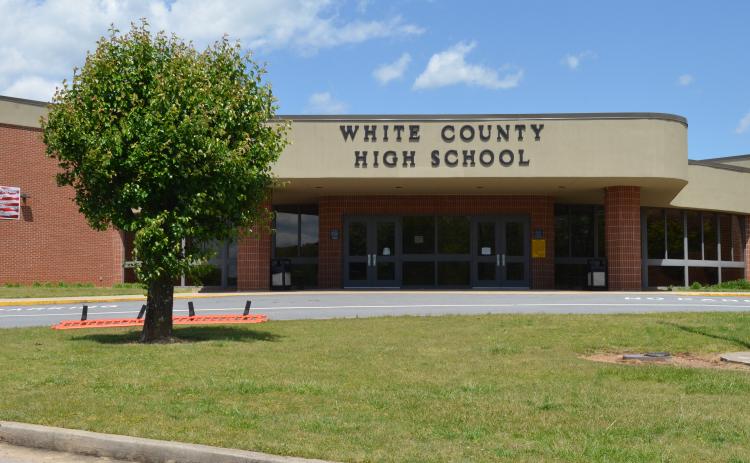 A drive-in style graduation will be held for the White County High School Class of 2020 graduation in their tiered parking lot. (Photo/Mark Turner)