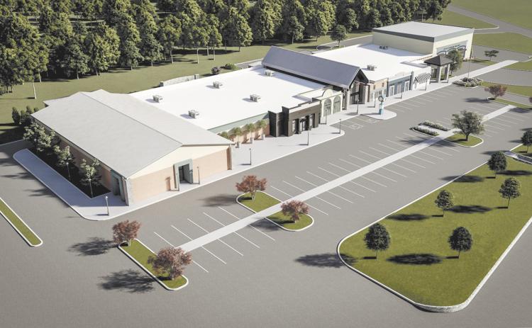 This concept art shows a look for a proposed Cleveland Municipal Complex at the site of the former Talon plant on Campbell Street.