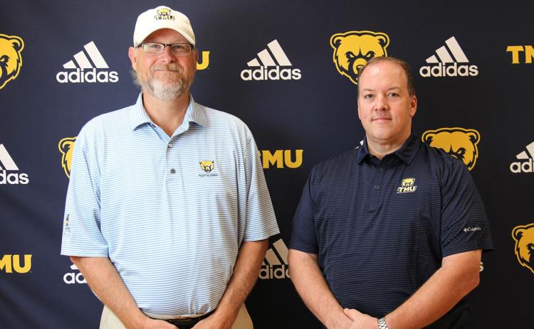 Jeff Branyon, right, is TMU's new cycling coach, while Steve Patton, left, will be the mountain bike recruiting coordinator. (Photos/TMU Athletics)