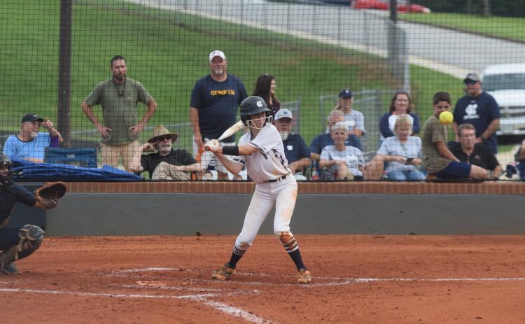 Katie Palmer had three hits in the region win last week over North Hall.  (Photo/Mark Turner)