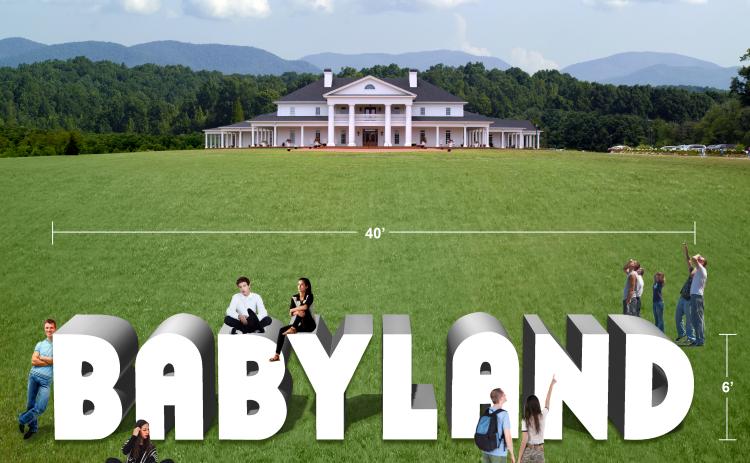 This graphic illustration shows a proposed new sign at BabyLand General Hospital on Hulsey Road in Cleveland. (Image courtesy City of Cleveland)