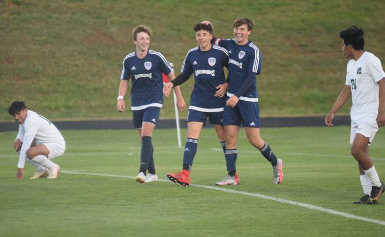 Cohen Cantrell, left, and Hayden Gensler were part of the Warriors' soccer team that claimed the program's first region title. (Photos/Mark Turner)