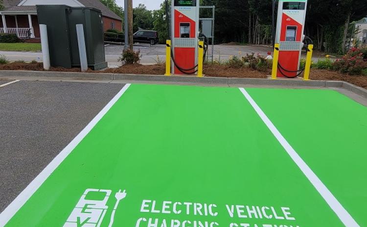 Georgia Power has installed two electric vehicle charging stations at Freedom Park in Cleveland. (Submitted photo)