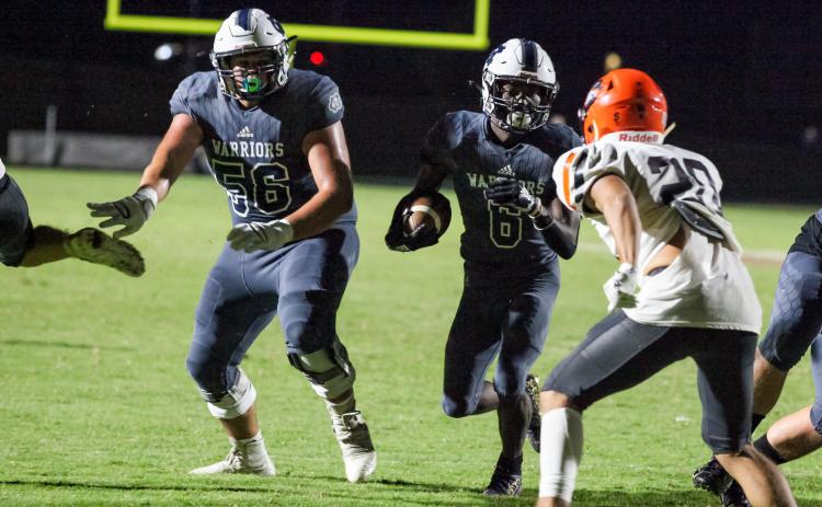 JD Trowell, left, and Silas Mulligan, and the rest of the Warriors host Dawson County in the region opener Friday in Cleveland. (Photo/Staci Sulhoff)