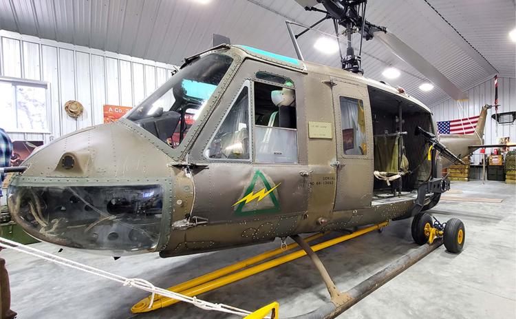 Veteran John Lloyd restored the hull of this helicopter once flown by Don Vickery of Cleveland.