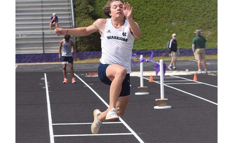 Sean Hughes won a pair of field events during the season-opening meet at Wesleyan. (Photo/Mark Turner)