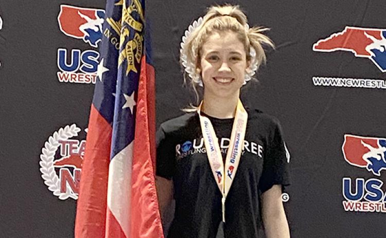 Ollie Weiland went 4-0 in the 106-pound division last week during the Southeast Regional. (Photo/Aaron Weiland)