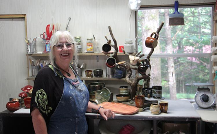 Renee Turner creates a variety of pottery in her studio that came together with help from her friends. (Photo/Jessica Wood)