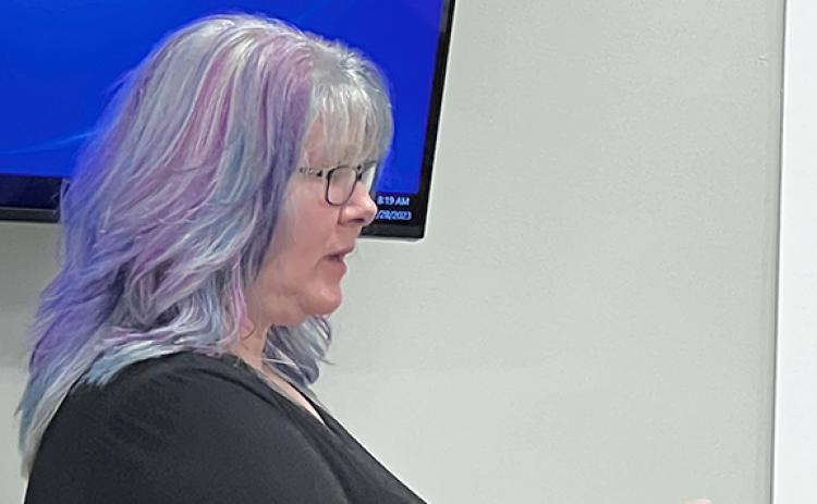 Tedi Boling of Cleveland addressed the Cleveland city council at each of its three public hearings regarding setting the millage rate. (Photo/Linda Erbele)