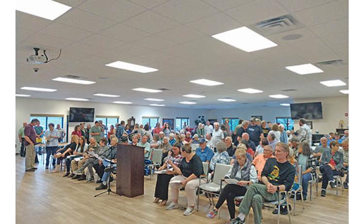 It was a full house at the White County Planning Commission meeting on Monday, Oct.30. (Photo/Noah Johnson)