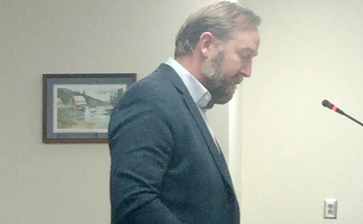 Attorney Quentin Carr represented two different STR application at the commissioners meeting. (Photo/Noah Johnson)