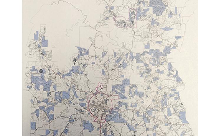 The draft map of White County shows subdivisions in blue.
