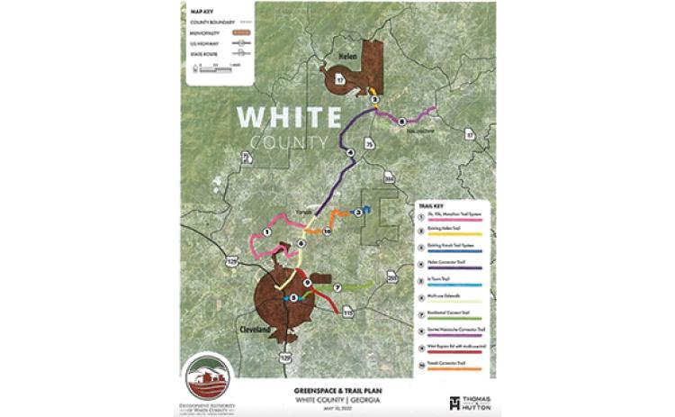 The updated trail plan connects trails from Helen to Cleveland. (Graphic/submitted)