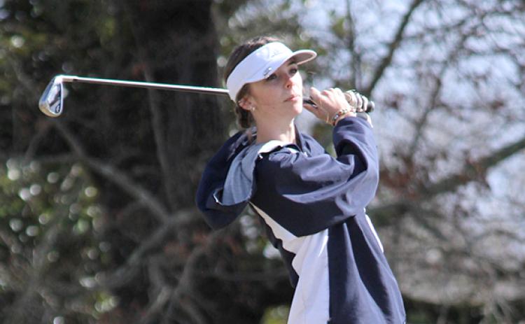 The Lady Warriors' lineup for the Class AAA state tournament consists of Cameron Kimsey, Billi Kayl Allison, Layne Graham (pictured), Aubrey Free and Maddie Kate Hall.  (Photo/WCHS Golf)