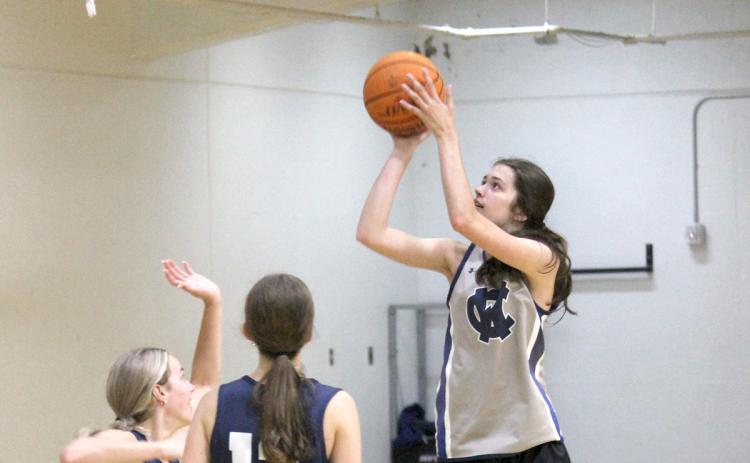 Kylie Watkins puts up a shot during a practice session earlier this week. (Photos/Mark Turner)