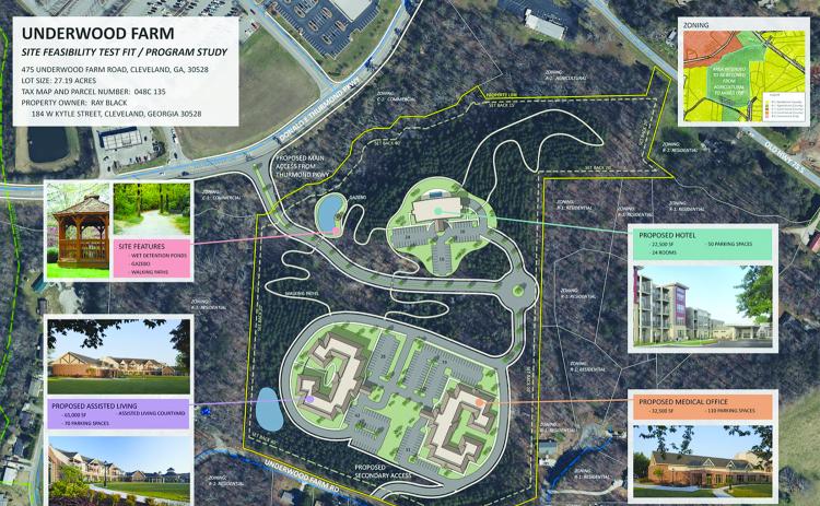 Design plan for a 24-room hotel, 6-office medical building and 60-bedroom assisted living facility approved for south Cleveland.(Graphic/submitted)