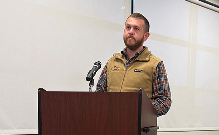 Alex Cowart, owner of Cowart Construction, spoke at the Cleveland City Council meeting appealing a financial penalty for working prior to the issuance of a permit. (Photo/Linda Erbele)