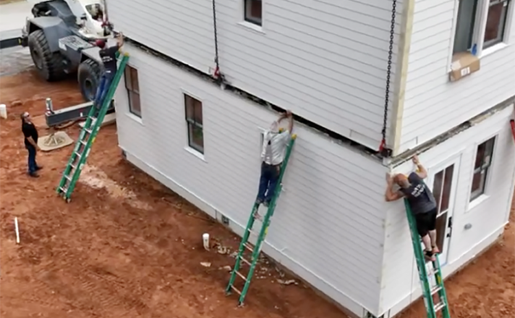 This is one of 14 planned homes for West Jarrard Village. They are being built in a factory in White County. (Submitted)