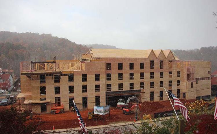 A new Home2 Suites by Hilton hotel is under construction in Helen. CARLY HENDERSON/WCN