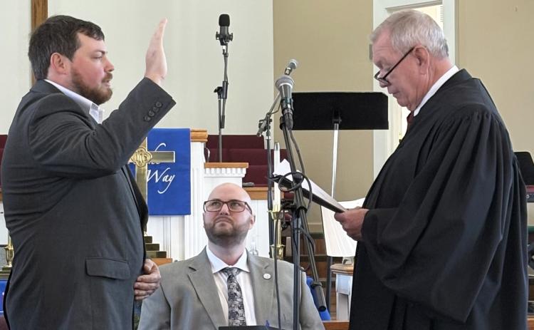 District 3 Cleveland City Council member Jeremy McClure was sworn-in by Judge Garrison Baker for his second term. CARLY HENDERSON/WCN