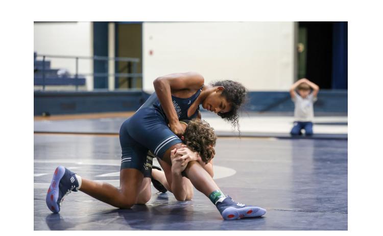 Lucci Nelson, above was one of three WCMS wrestlers to win an individual title at the NGML tournament. JENNIFER KNIGHT/SPECIAL.