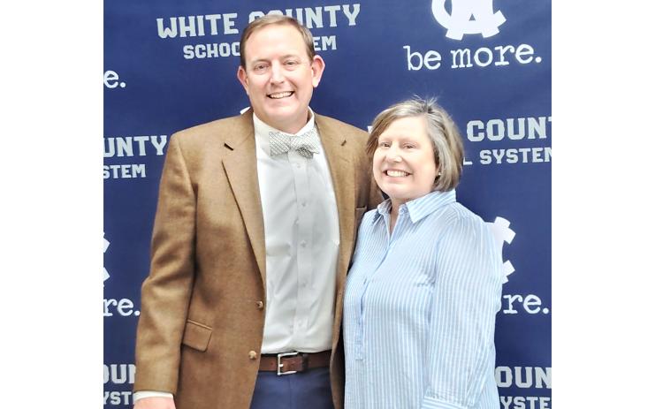 Assistant Superintendent Jonathan Stribling will be the school system's next superintendent beginning April 1. Stribling is pictured with his wife Jessica Stribling. DENISE ETHERIDGE/WCN