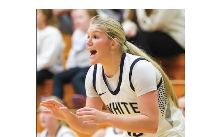 Matelyn Allison hit some key shots to help keep the Lady Warriors' in the game with GAC. JENNIFER KNIGHT/SPECIAL