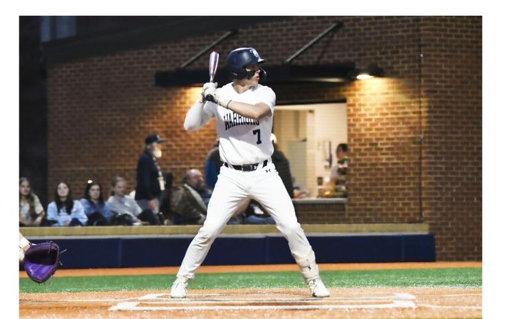 Alex Freeman had two hits in the win over Union County. His second hit of the game was the 100th of his prep career. SHALYN VANDIVER/SPECIAL
