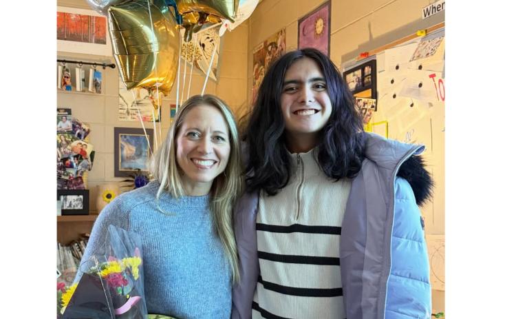 White County High School senior William “Willow” Polangco-Kenney, right, is this year's STAR student. He chose Tara Johnston to be STAR teacher. SUBMITTED PHOTO