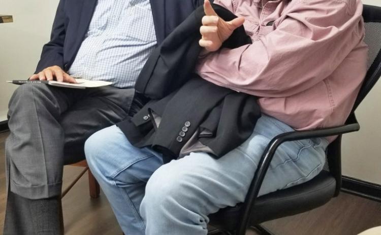 On June 7, I had the chance to chat with my friend Rick Bragg, backstage of the Wadsworth Auditorium in Newnan. The Pulitzer Prize-winning author and columnist was the keynote speaker of the annual Southern LitFest. I had the honor of introducing him. (Photo by Jackie Kennedy.)