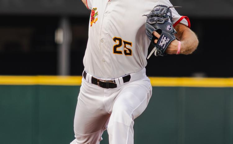 Spencer Adams made his pitching debut with the Round Rock Express Wednesday night.  GASTONIA GHOST PEPPERS/SPECIAL