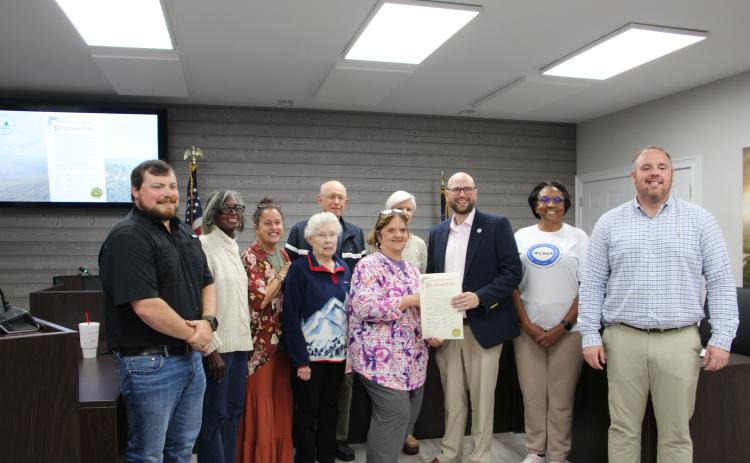 The Cleveland City Council stands with retired educators in the community as they proclaim November 1, 2026 to be Retired Educator’s Day. MAE SULLENS/WCN